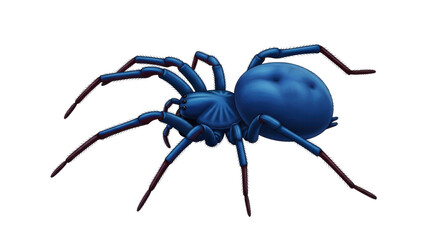 Isolated Blue Spider Full Body, Illustration, Close Up, Insect, Bug, Animal, Nature Creature
