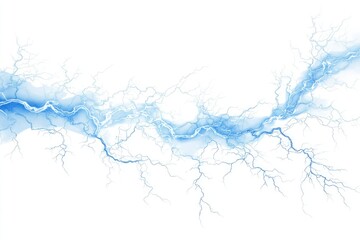 Light-blue, stylized lightning bolts flowing across a white background
