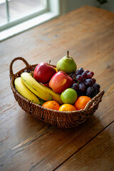 Fruit Basket Abundance A Colorful Display of Freshness and Natural Sweetness
