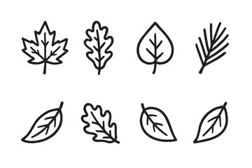 Elegant black leaf symbols on dark background highlighting nature's diversity