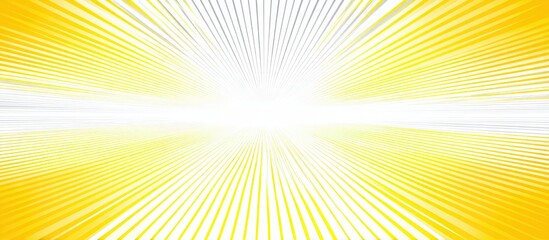 Obraz premium Radial lines of yellow and white converge to a central point, creating a sense of speed and energy
