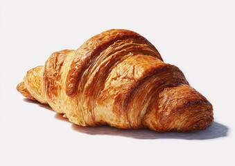 Golden croissant, crisp and flaky