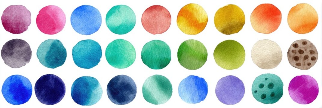 Watercolor Circle Design - Powered by Adobe