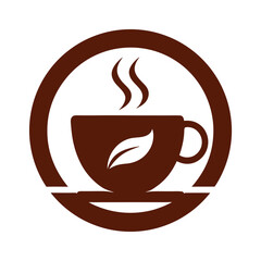 Obraz premium coffee shop logo with cup and steam icon vector art