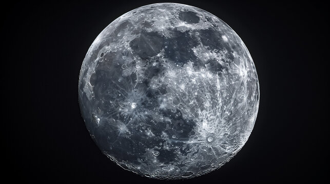 Supermoon Full Phase Capture: Lunar Craters and Maria in Hyperrealistic Detail, 800mm Telephoto Shot from Dark Sky Reserve
