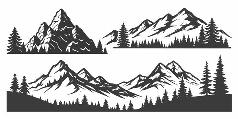 mountain landscape vector illustration