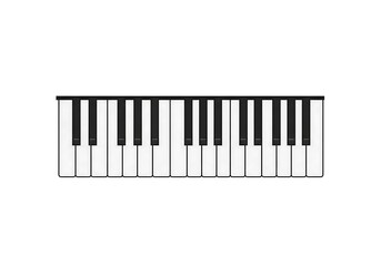 Fototapeta premium Piano Keyboard Illustration Simple Black and White Keys Design