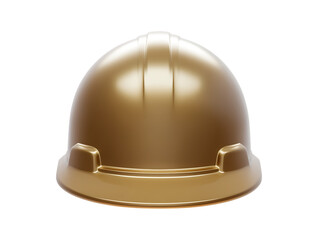 Fototapeta premium Golden hard hat safety helmet isolated on transparent background