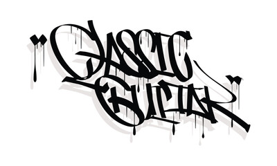 CLASSIC GUITAR graffiti tag style design