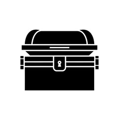 Simple Black Treasure Chest Icon