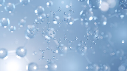 darunavir molecular structure 3d, protease inhibitor structural chemical formula view from a microscope