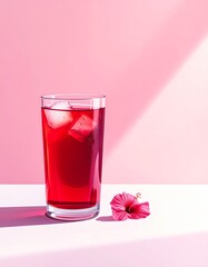 Hibiscus tea with ice 