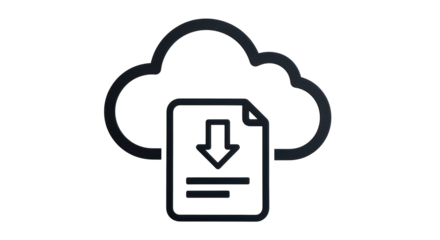 Isolated Cloud Computing File Download Concept, Data Synchronization, Backup, Secure Server