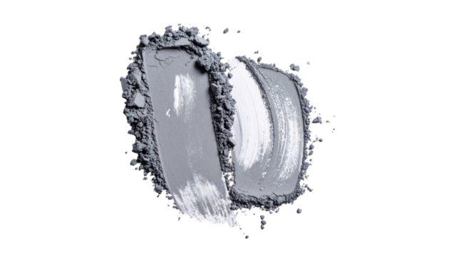 Two shades of gray powder, swirled