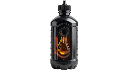 Dark bottle, amber liquid