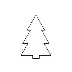 Christmas tree outline icon