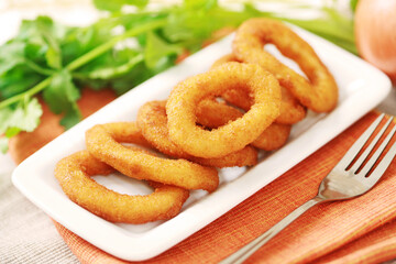 fried potato wedges with sauce