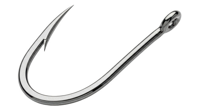 Isolated Fishing Hook - Powered by Adobe