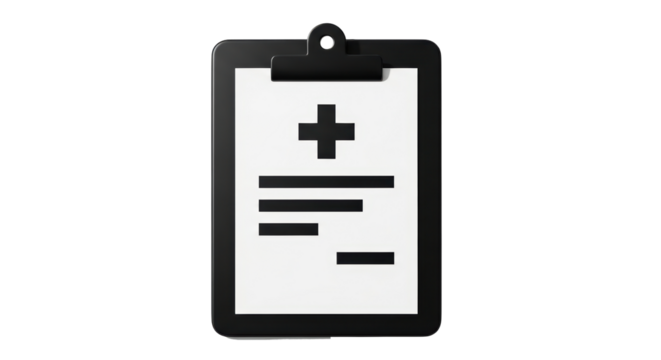 Isolated health record clipboard, medical chart, healthcare concept, doctor’s report icon - Powered by Adobe