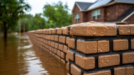 Integrated Solar Panels on Anti-Flood Barriers in Residential Area for Enhanced Flood Protection and Sustainability