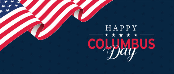 Happy Columbus day background banner Poster Post Design illustration