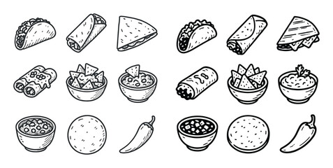 Mexican Cuisine Icons