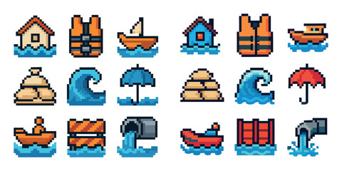 Flood Disaster Icons