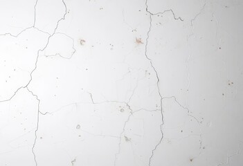 Fototapeta premium Textured white surface with distressed, aged appearance, showing cracks and stains, subtle, texture