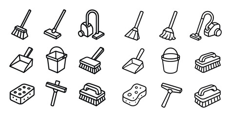 3D Cleaning Icons