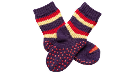 Isolated Pair of Non-Slip Baby Socks