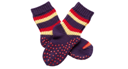 Isolated Pair of Non-Slip Baby Socks