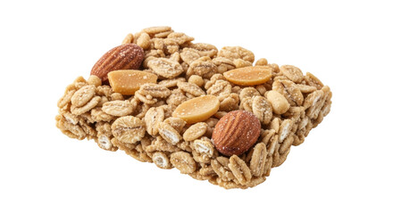 Isolated Granola Bar with Nuts