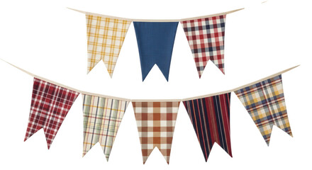 Isolated bunting decoration festive pennant design for party holiday celebrations event