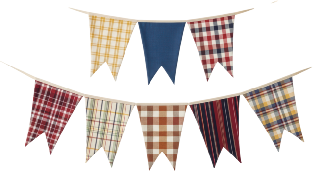 Isolated bunting decoration festive pennant design for party holiday celebrations event