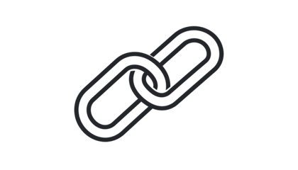 Linked chain graphic, dark background