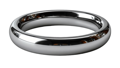 Sleek, polished metal ring (1)