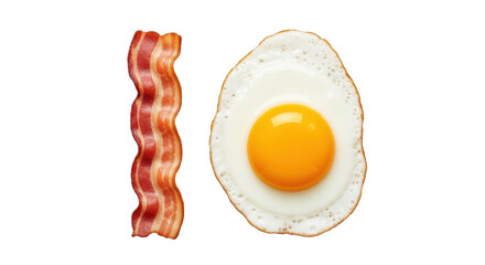 Isolated Bacon and Egg