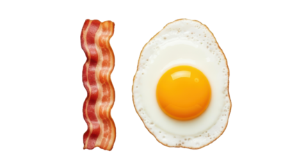 Isolated Bacon and Egg