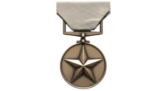 Isolated Bronze Star Medal
