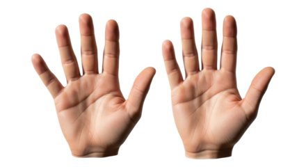 Isolated human hands