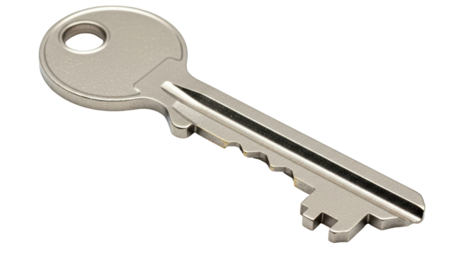 Isolated Silver Key