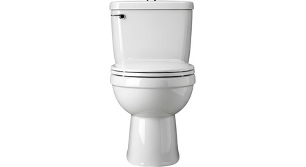 Isolated ceramic toilet on a plain background, clean toilet bowl in bathroom, modern plumbing