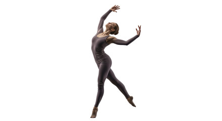 Isolated Dancer in Leotard