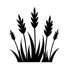 Decorative grass silhouette cartoon set for framing clean eco border natural vector design