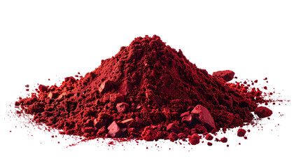 A pile of deep crimson powder