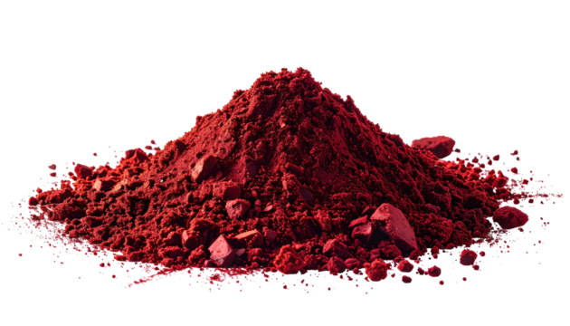 A pile of deep crimson powder