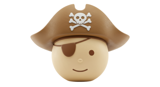 Isolated Pirate Head
