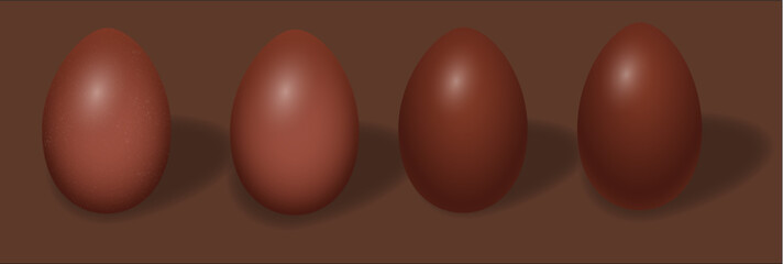 Four Brown Eggs in a Row.