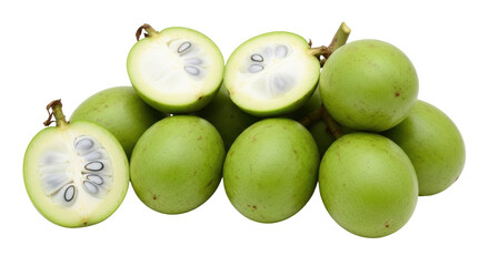 Isolated Sliced Wood Apple (Limonia acidissima)