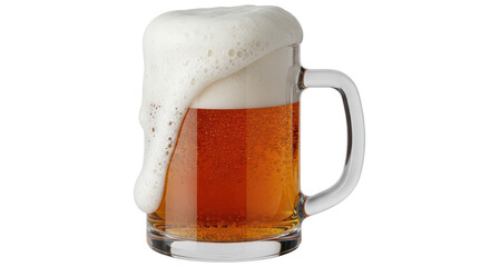 Isolated Overflowing Beer Mug